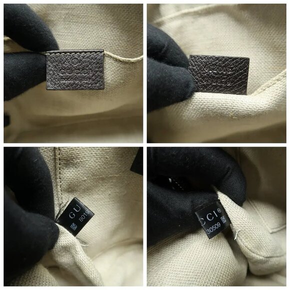 GUCCI Webby Bee Brown Cloth Shoulder Bag 659-022825 - Picture 10 of 11